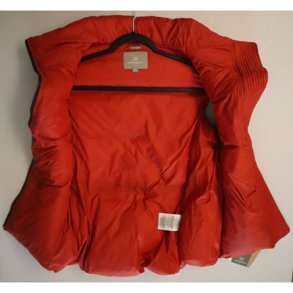 Soia & Kyo Women's Sz M Spice Orange Deanna Down Relaxed Fit Puffer Vest - Picture 12 of 15